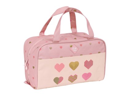 Detská taška na toaletné potreby Glow Lab Hearts Ružová (31 x 14 x 19 cm)