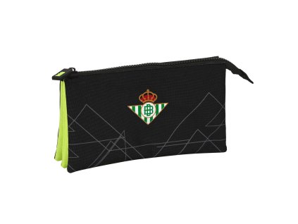 Trojitý peračník Real Betis Balompié Čierna Lime 22 x 12 x 3 cm