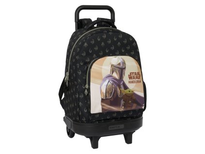 Školská taška na kolieskach The Mandalorian This is the way Čierna (33 x 45 x 22 cm)