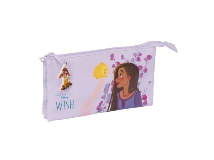 Trojitý peračník Wish Fialová 22 x 12 x 3 cm