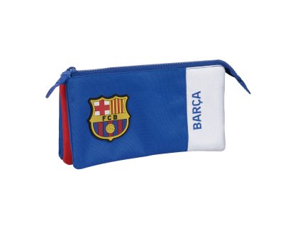 Trojitý peračník F.C. Barcelona Modrá Hnedočervená 22 x 12 x 3 cm