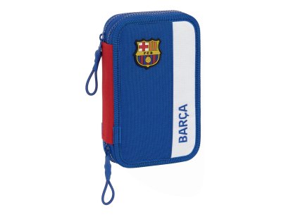 Dvojitý peračník PLUMIER F.C. Barcelona Modrá Hnedočervená (12.5 x 19.5 x 4 cm) (28 Kusy)