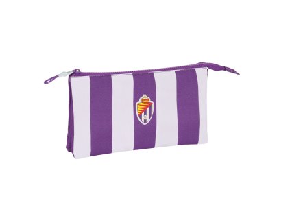 Trojitý peračník Real Valladolid C.F. Purpurová 22 x 12 x 3 cm