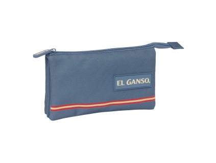 Trojitý peračník pre starších žiakov a študentov El Ganso Modrá (22 x 12 x 3 cm)