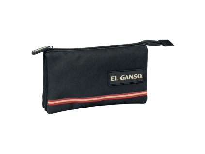 Trojitý peračník pre starších žiakov a študentov El Ganso Čierna (22 x 12 x 3 cm)