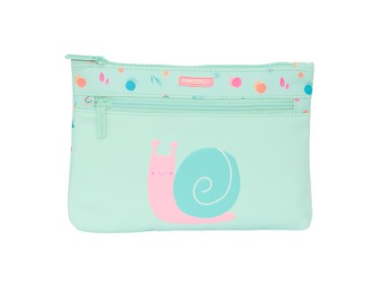 Školské puzdro Safta Slimák Jednoduché čistenie Tyrkysová (23 x 16 x 3 cm)