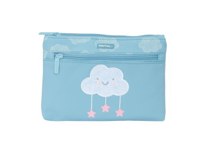 Školské puzdro Safta Mraky Jednoduché čistenie Modrá (23 x 16 x 3 cm)