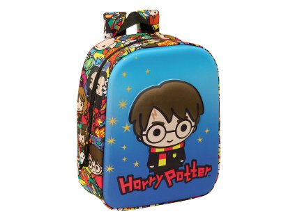 Školský batoh Harry Potter Modrá Viacfarebná 22 x 27 x 10 cm 3D