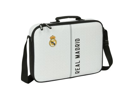Školská taška cez rameno Real Madrid C.F. Biela Sivá (38 x 28 x 6 cm)