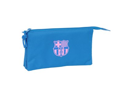Trojitý peračník F.C. Barcelona Modrá (22 x 12 x 3 cm)