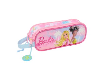Dvojitý peračník s pútkom Barbie Painterly Ružová Nebeská modrá (21 x 8 x 6 cm)