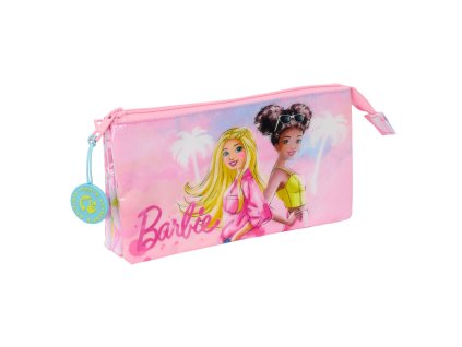 Trojitý peračník pre starších žiakov Barbie Painterly Ružová Nebeská modrá (22 x 12 x 3 cm)