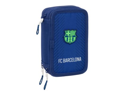 Trojitý peračník F.C. Barcelona Námornícka modrá (12,5 x 19,5 x 5,5 cm) (37 Kusy)