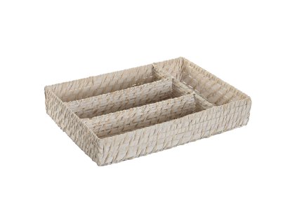 Organizér na príbory Home ESPRIT Biela Prírodná Bambus (34 x 24 x 6 cm)
