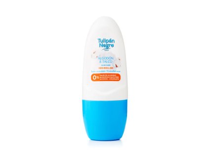Guličkový dezodorant bez solí hliníka Tulipán Negro Bavlna Detský púder Unisex (50 ml)