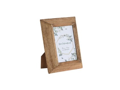 Fotorámik Home ESPRIT Prírodná Sklo Mangové drevo (16,5 x 3 x 21,5 cm)