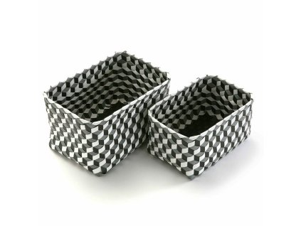 Úložné boxy do kúpeľne Versa Polypropylén Stohovateľné (2 ks)