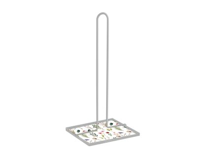 Držiak na kuchynské utierky Versa Sansa Kvety Kov Oceľ Drevo MDF (16,5 x 31 x 13 cm)