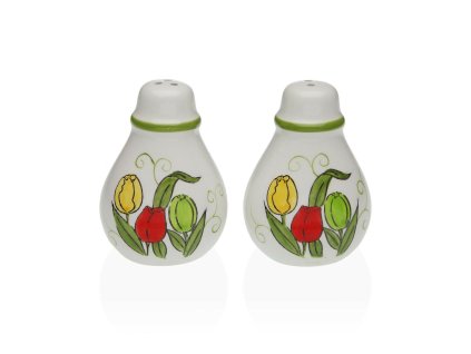 Soľnička a Korenička Versa Tulipán Keramický Dolomite (5,5 x 8,5 x 6 cm)