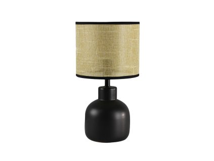 Stolná lampa Versa Textil Keramický Čierna (13 x 28 x 13 cm)