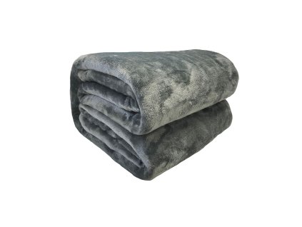Jemná deka Poyet Motte Polyester Tmavo-sivá (240 x 220 cm)