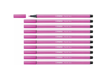 Fixky Stabilo Pen 68 Svetielkujúci Ružová (10 kusov)