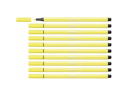 Fixky Stabilo Pen 68 Žltá (10 kusov)