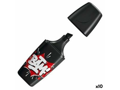 Zvýrazňovač Stabilo BOSS MINI BAM Čierna (Sada 10 ks)