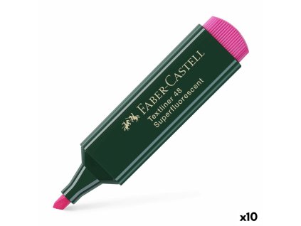 Zvýrazňovač Faber-Castell TEXTLINER 48 Fuchsiová (Sada 10 kusov)