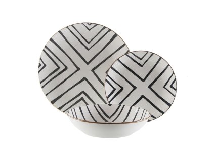 Porcelánová jedálenská súprava Versa Sivá (18 ks)