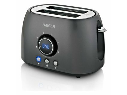 Hriankovač Haeger TO-08D.012A 800 W Nerezová oceľ Čierna