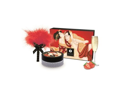 Erotický púder Bozkávateľný Shunga Jahodové šampanské (75 g)