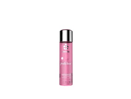 Erotický masážny olej na kondóm s hrejivým účinkom Swede Fruity Love Jahodové šampanské (60 ml)
