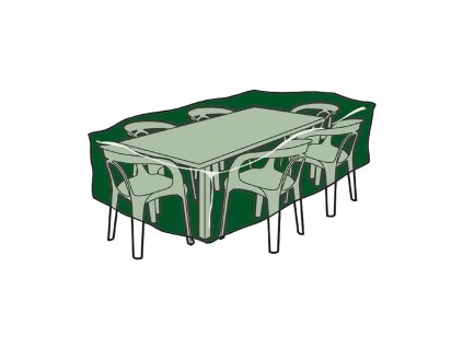 Ochranný kryt na záhradný nábytok Altadex zelená Polyester Plastické 205 x 325 x 90 cm