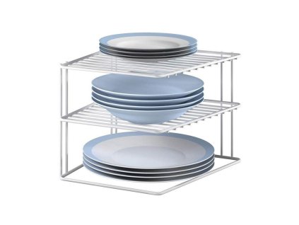 Organizér na riad Metaltex Silos 3 úrovne Kov Biela (25 x 25 x 19 cm)