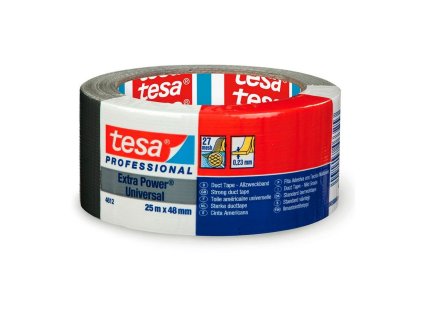 Látková páska TESA Extra Power 4612 Universal Čierna (25 m x 48 mm)