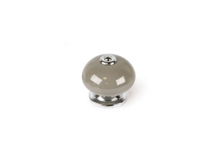 Nábytková úchytka Rei e517 Porcelán Kov Okrúhly Sivá (Ø 40 x 36 mm) (Sada 4 ks)
