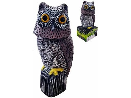 Plašič vtákov Sova EDM Otáčací Polypropylén Viacfarebná (Ø 19 x 40 cm)