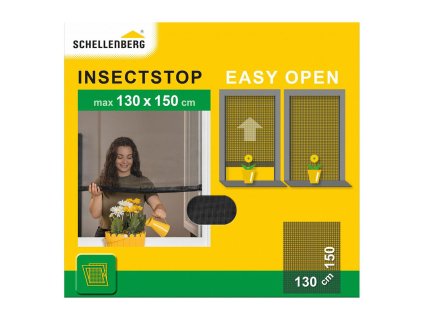 Sieťka proti komárom Schellenberg Easy Open Antracit (130 x 150 cm)