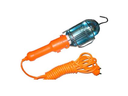 Prenosná dielenská lampa s káblom a háčikom na zavesenie EDM 60 W E27 5 m Oranžová