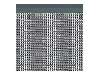 Záclona Acudam Manacor Dvere Striebristý Exteriér PVC Aluminium 90 x 210 cm