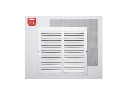 Vetracia mriežka so sieťkou proti hmyzu Fepre Aluminium Lakované Biela (30 x 30 cm)
