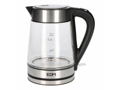 Rýchlovarná kanvica s LED osvetlením EDM 1850-2200 W Sklo Transparentná 1,7 l