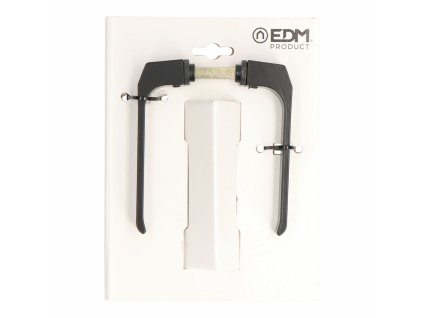 Dverová kľučka EDM 702 Aluminium Čierna (12 cm) (Sada 2 ks)