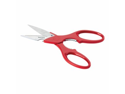 Multifunkčné kuchynské nožnice, otvárač fliaš a luskáčik na orechy Tescoma Presto Nerezová oceľ Plast Červená (22 cm)