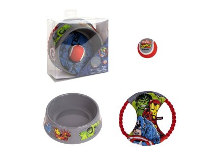 Darčeková sada pre psa (lopta, krmítko, hračka) Marvel Viacfarebná Multi-kompozícia
