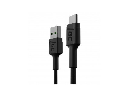 Adaptér USB A na USB-C Green Cell KABGC25 USB 2.0 Čierna (30 cm)