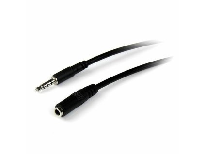 Predlžovací audio kábel 3,5 mm Jack (M) na 3,5 mm Jack (F) Startech MUHSMF2M Čierna (2 m)