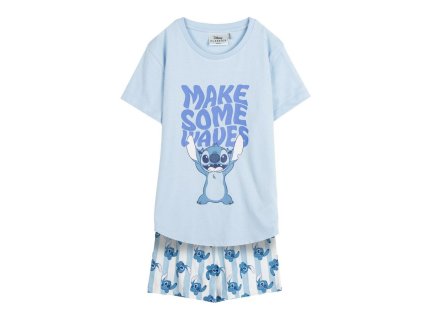 Detské dievčenské letné pyžamo Stitch Modrá (Veľkosť 10 rokov)