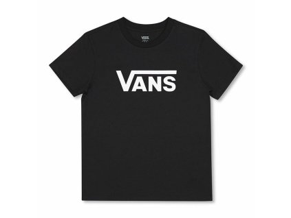 Dámske tričko s krátkym rukávom Vans Drop V SS Crew-B W Black Čierna (Veľkosť L)
